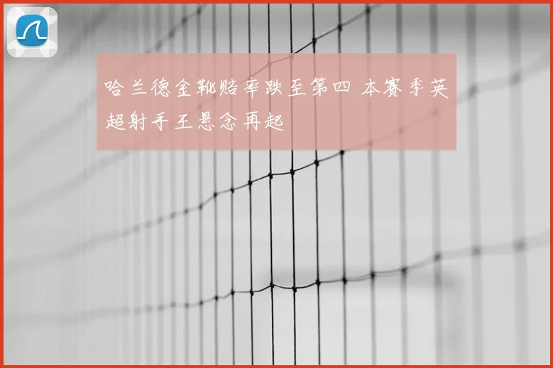 哈兰德金靴赔率跌至第四 本赛季英超射手王悬念再起